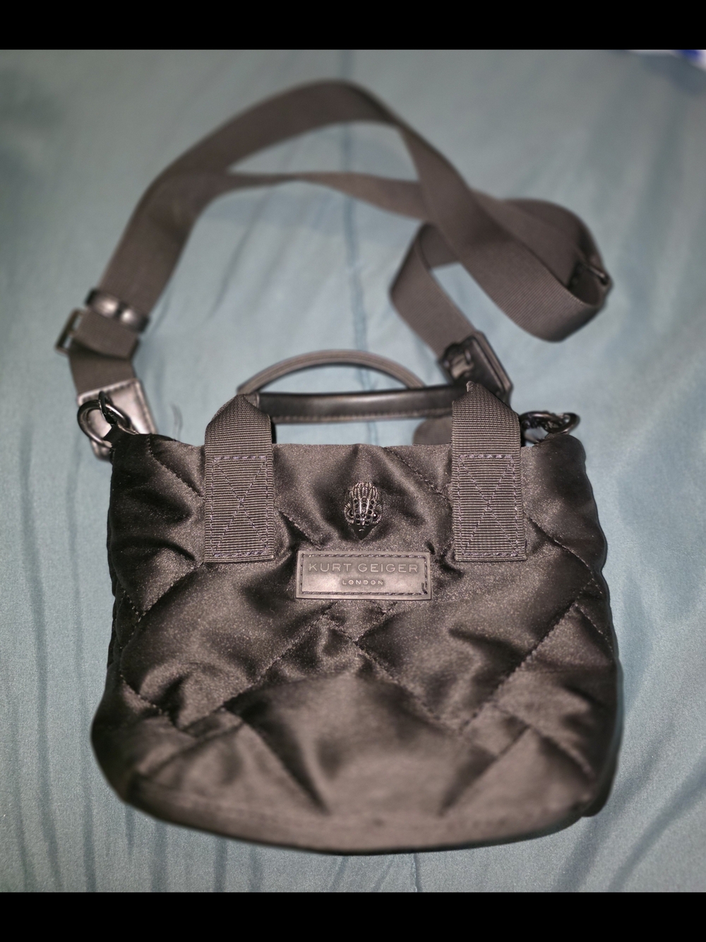Kurt Geiger Black Quilted Crossbody Bag